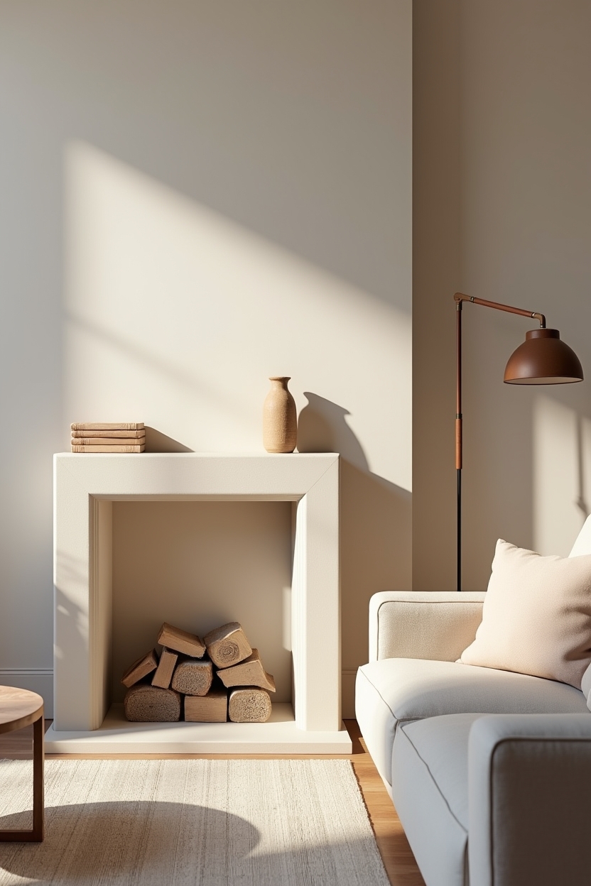 clay plaster fireplace surround home decor
