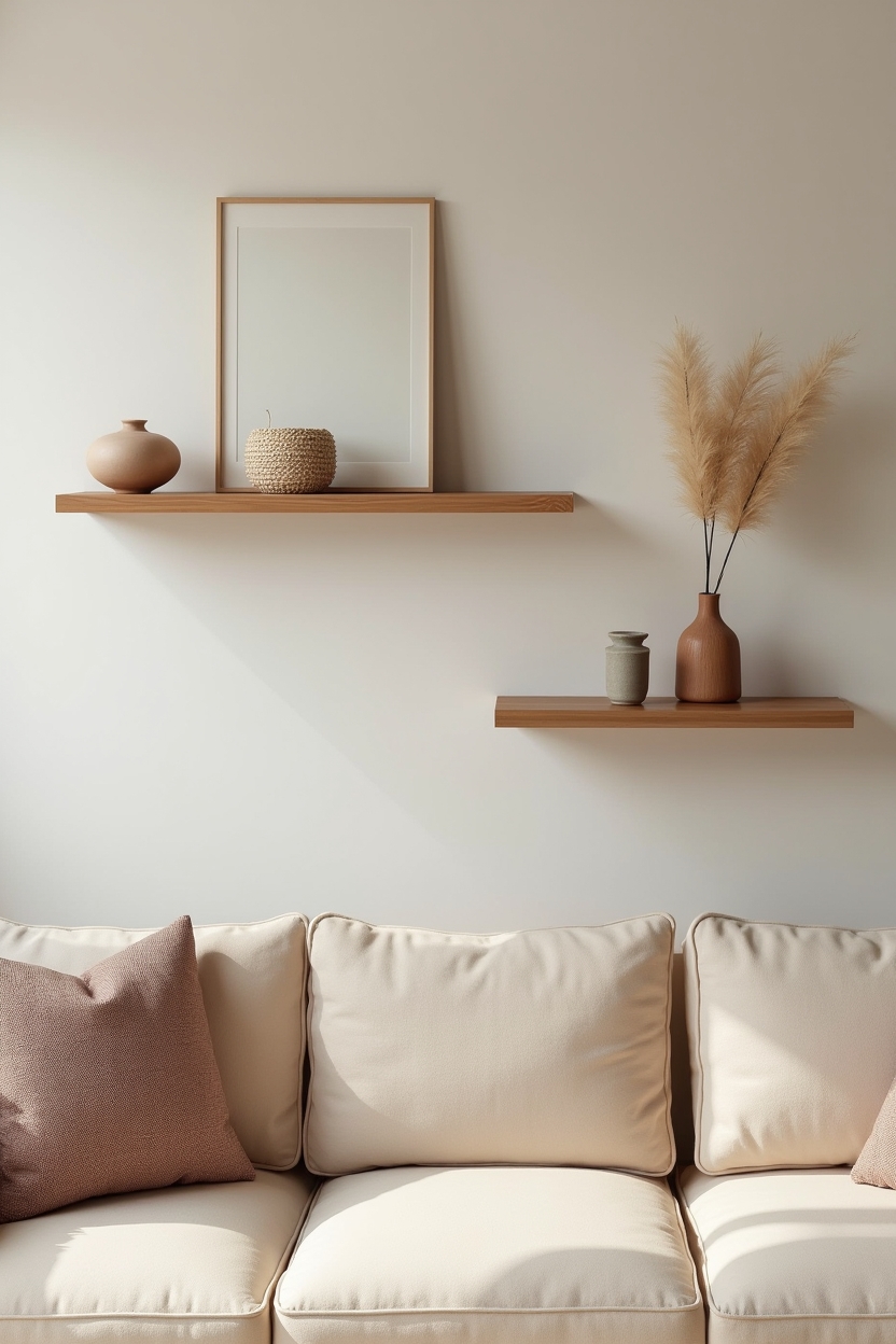 floating sycamore display shelf home decor