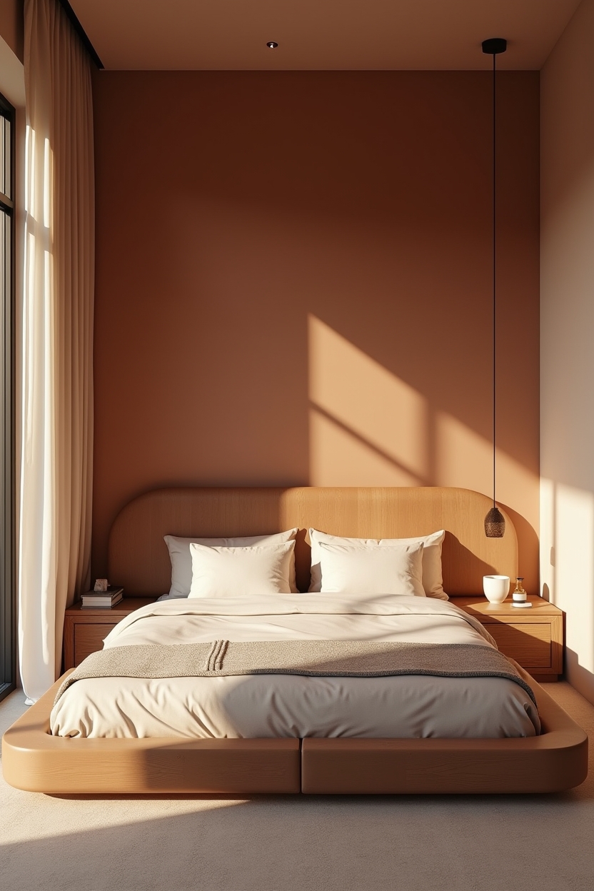 clay plaster accent wall (sunbaked terracotta) home decor