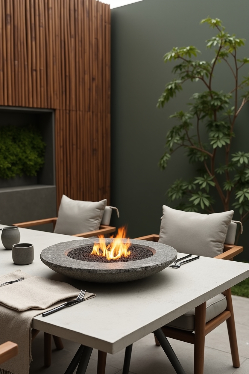 hand-carved basalt fire basin home decor