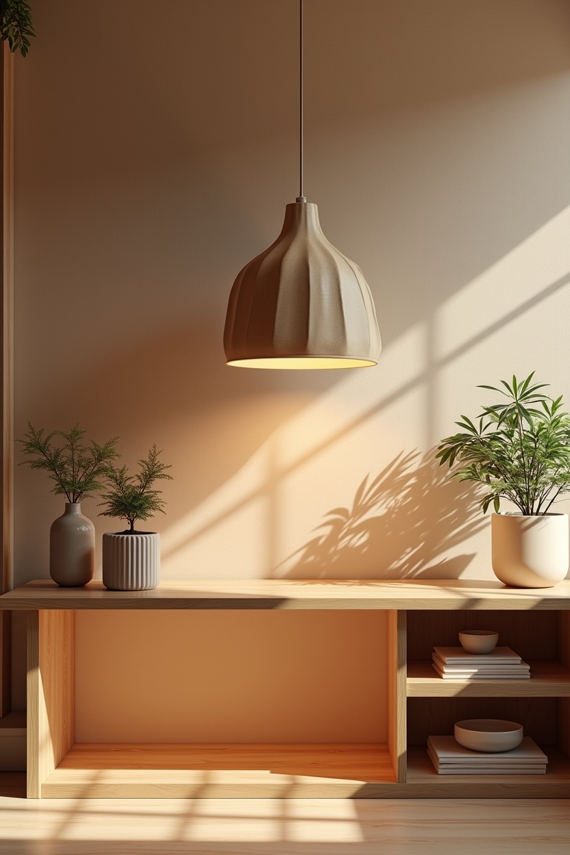 Spring 2026 trends: what's taking over budget office lighting — folded paper pendant featuring under-shelf LED tape hidden behind frosted acrylic diffuser