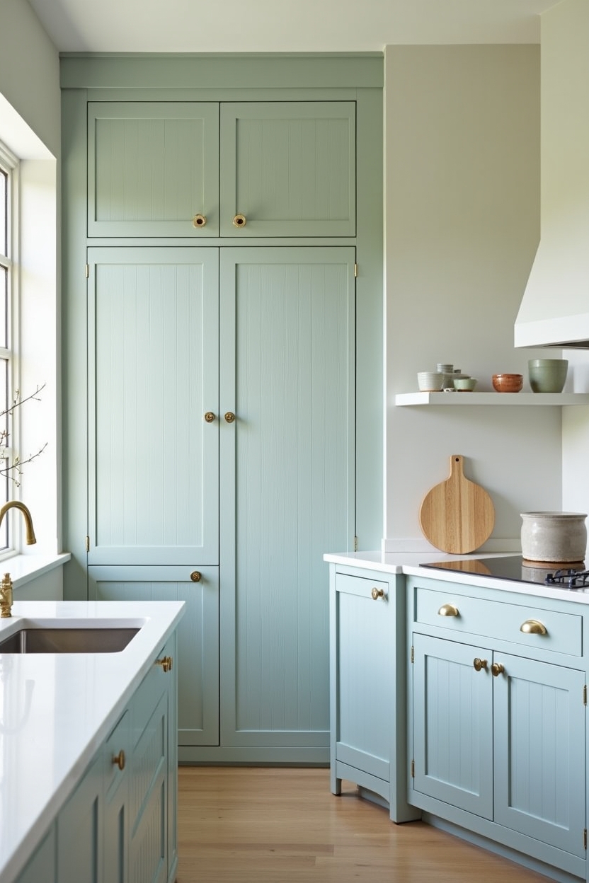 sea-salted aquamarine limewash finish home decor
