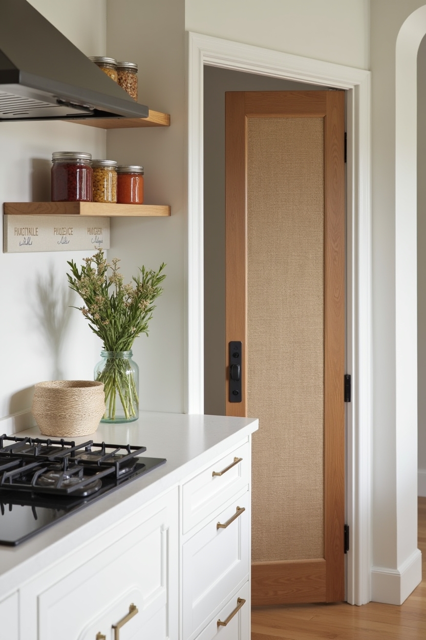 rattan_sliding_pantry_door_with_linen_inset home decor
