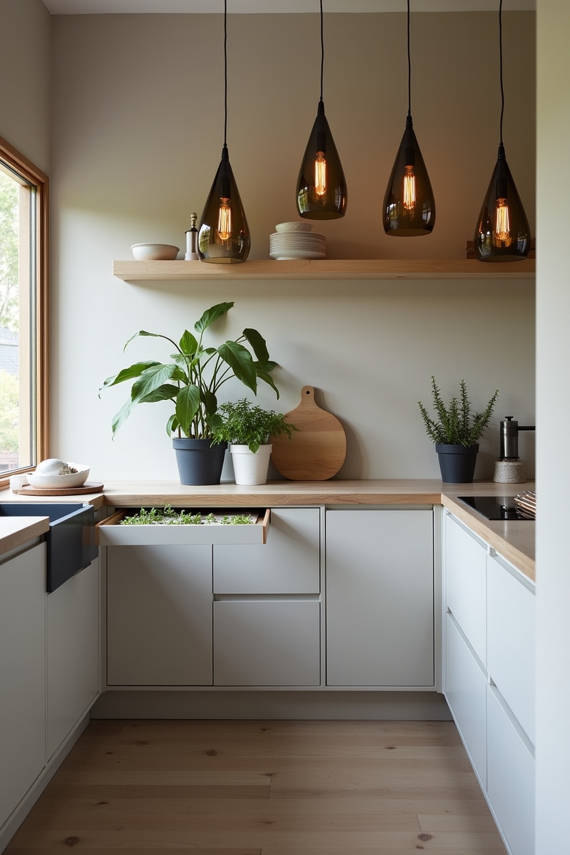 hand-blown smoked-glass pendant cluster home decor