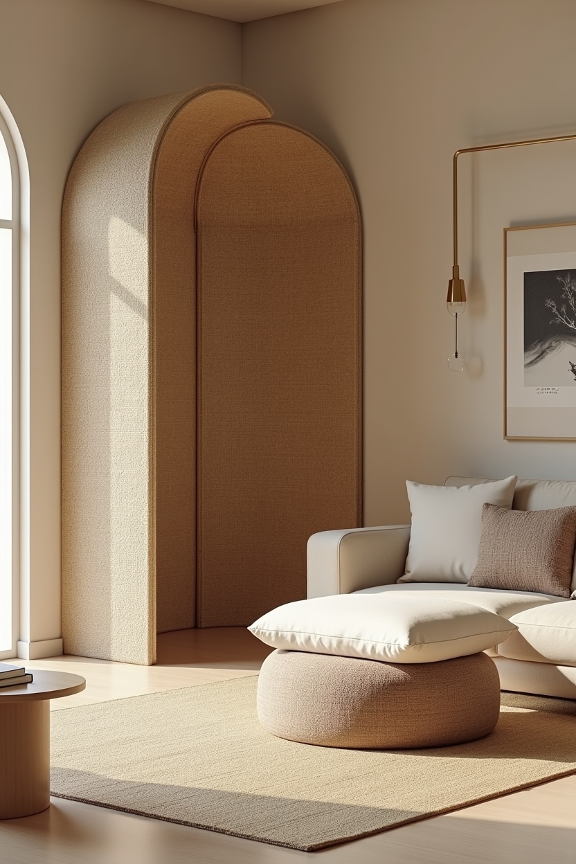 woven seagrass arch room divider home decor