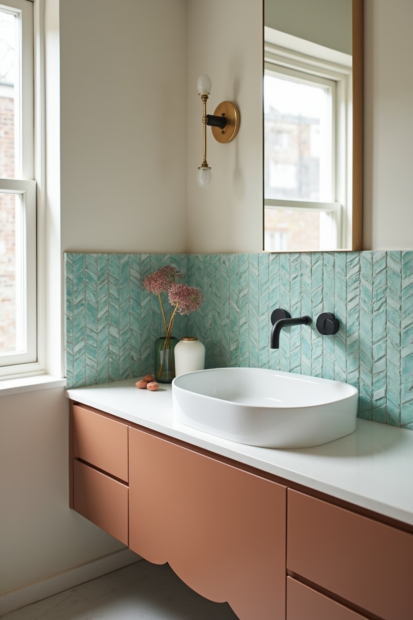 hand-glazed field tile backsplash home decor