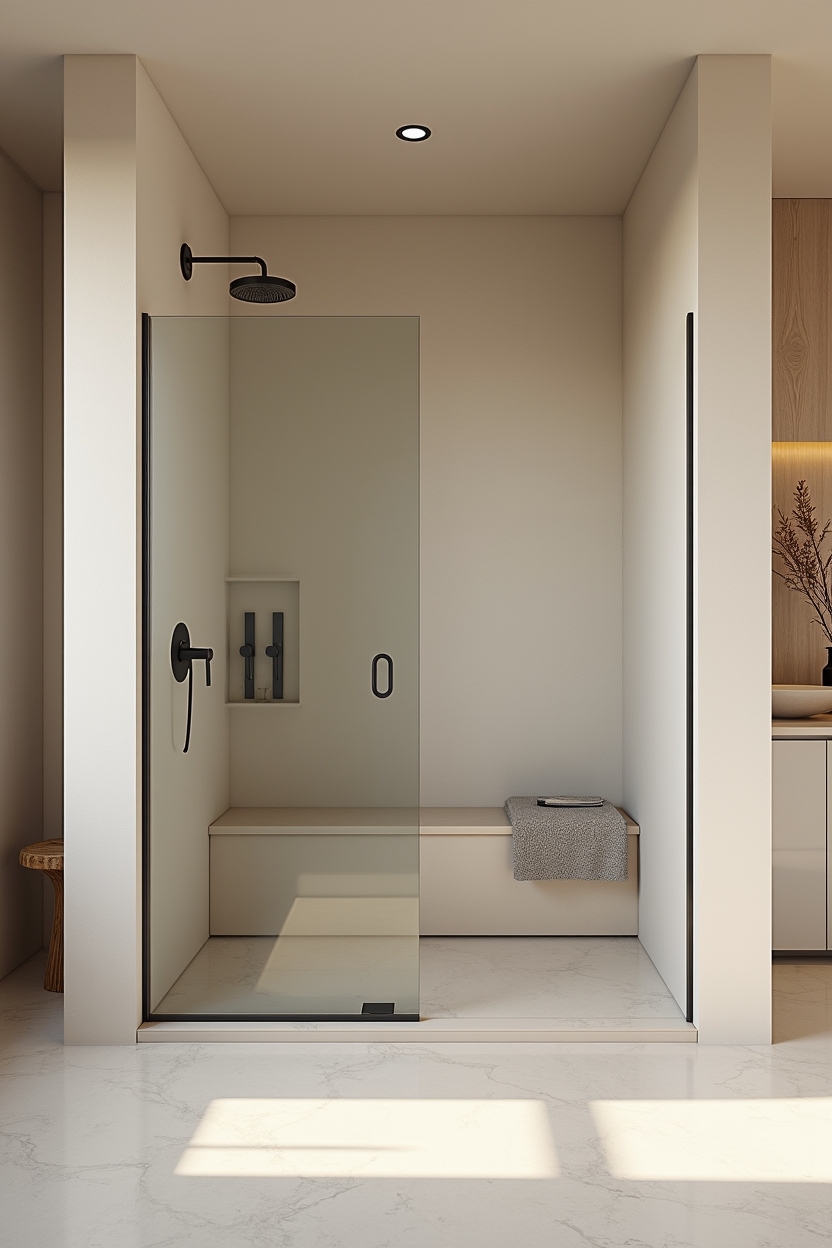 ombre glazed ceramic running floor-to-shower home decor