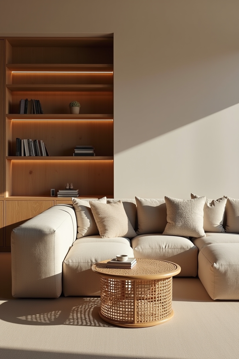 sustainable modular rattan seating clusters home decor