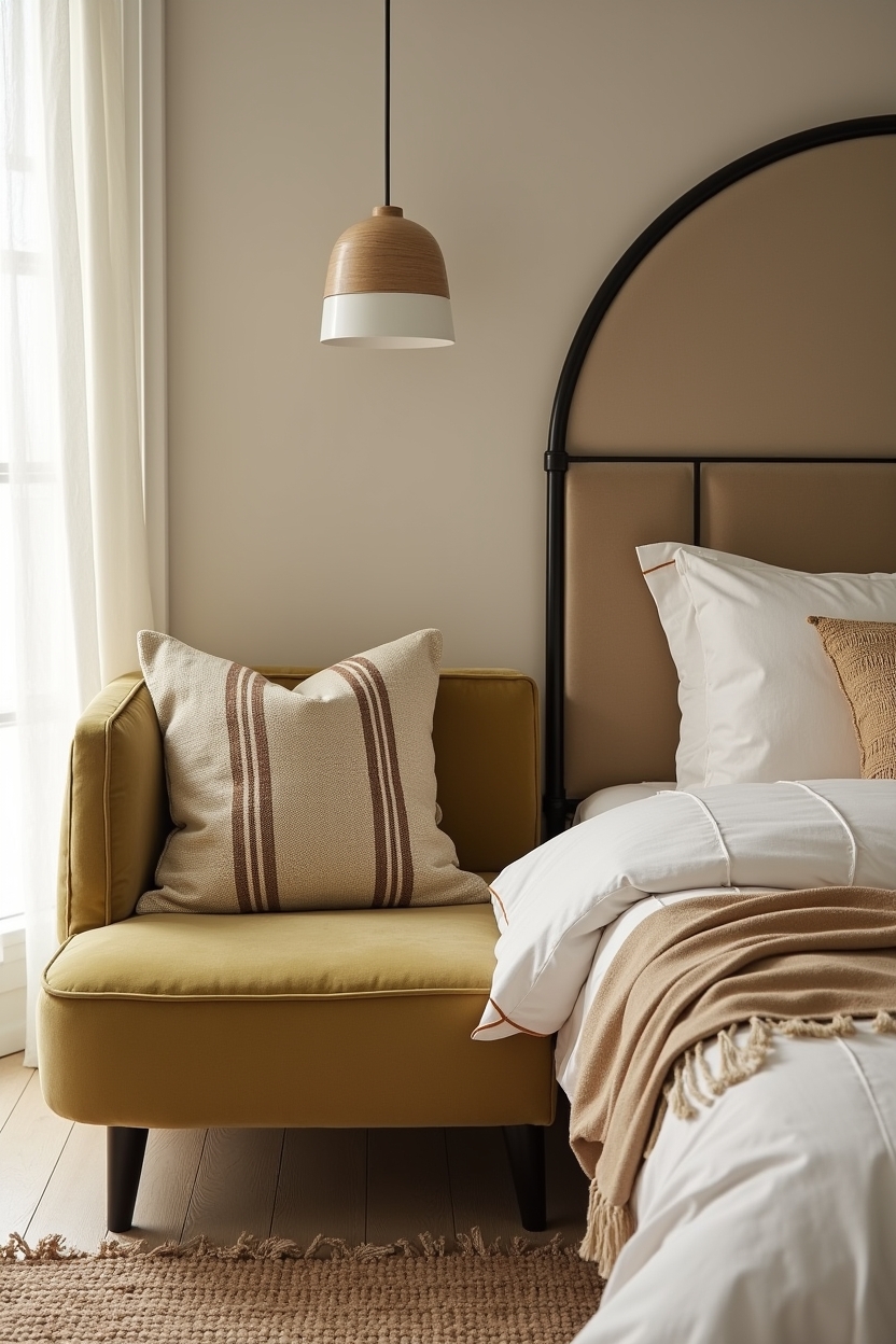 budget friendly bedroom bench ideas — low_velvet_bench featuring velvet_upholstery