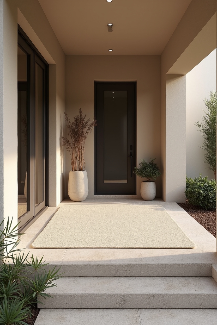 terrazzo-toned oversized recycled-rubber rug home decor