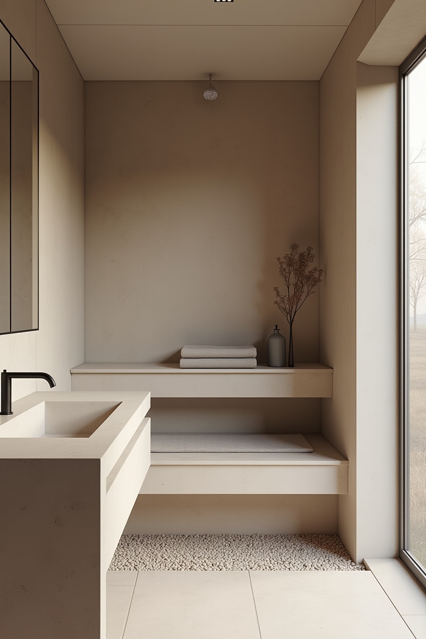 stone_inset_asymmetrical_niche_with_pebble_base home decor