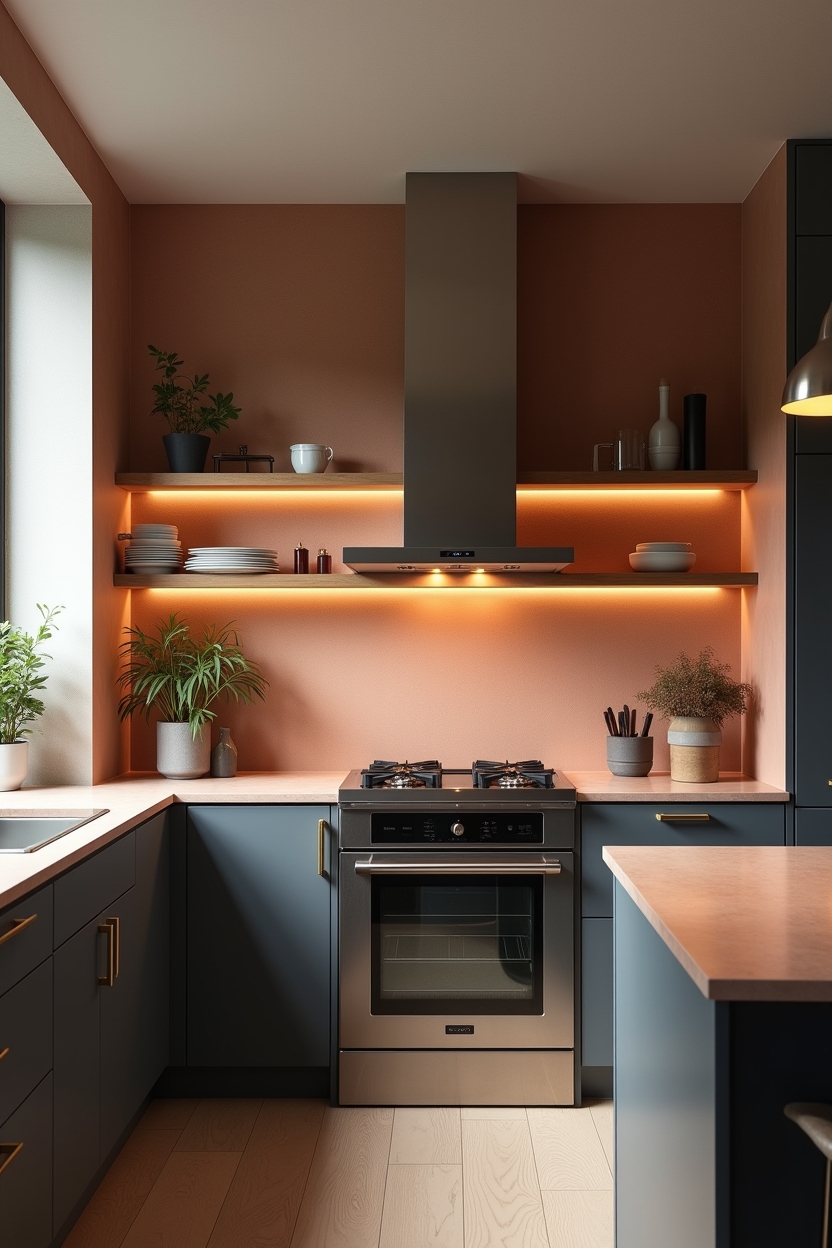 full-height terracotta porcelain slab home decor