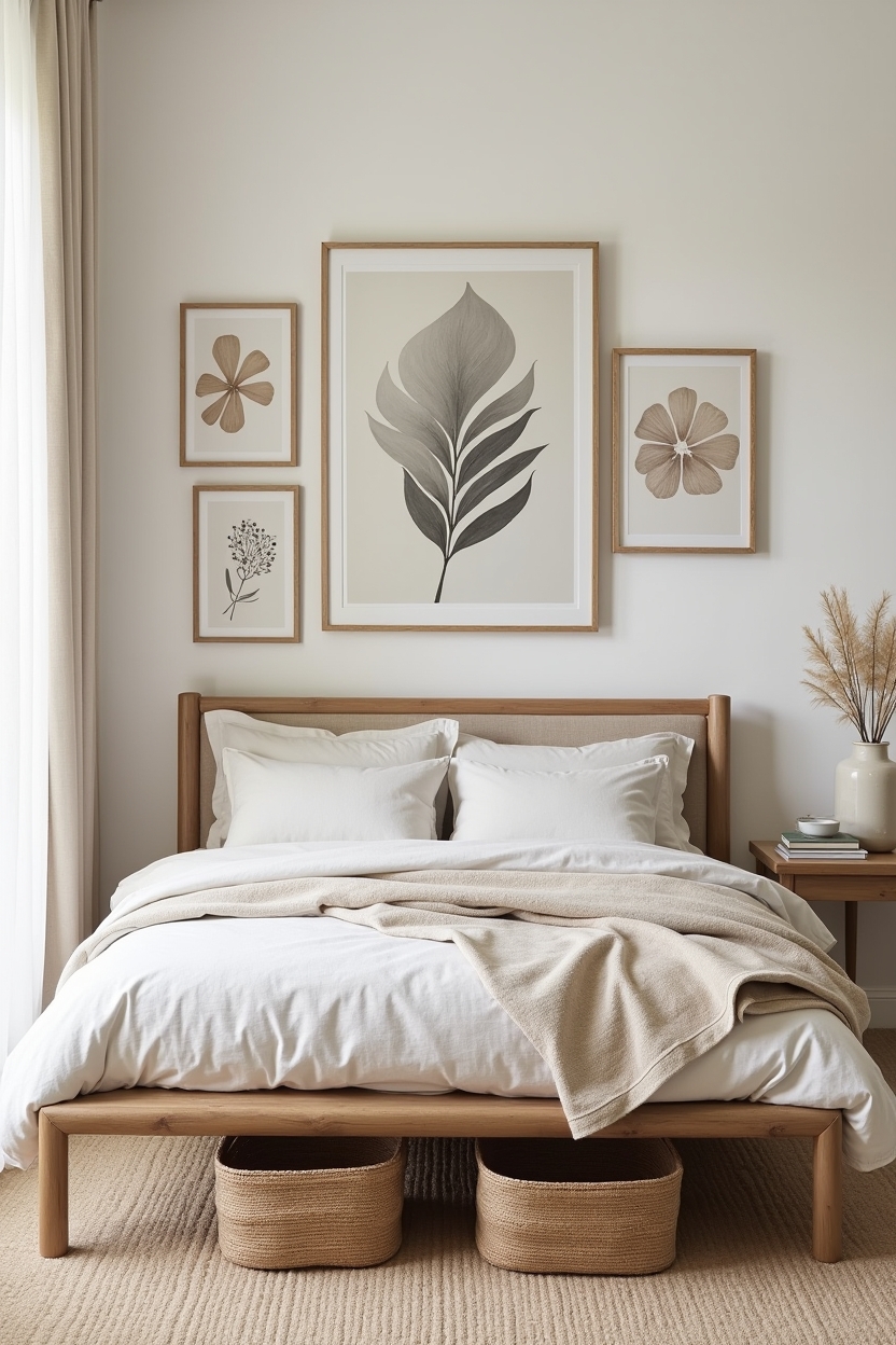 curated_gallery_above_headboard home decor