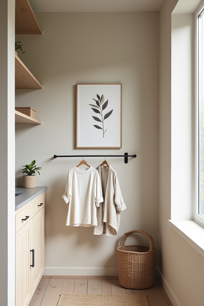 framed botanical print anchoring back wall home decor