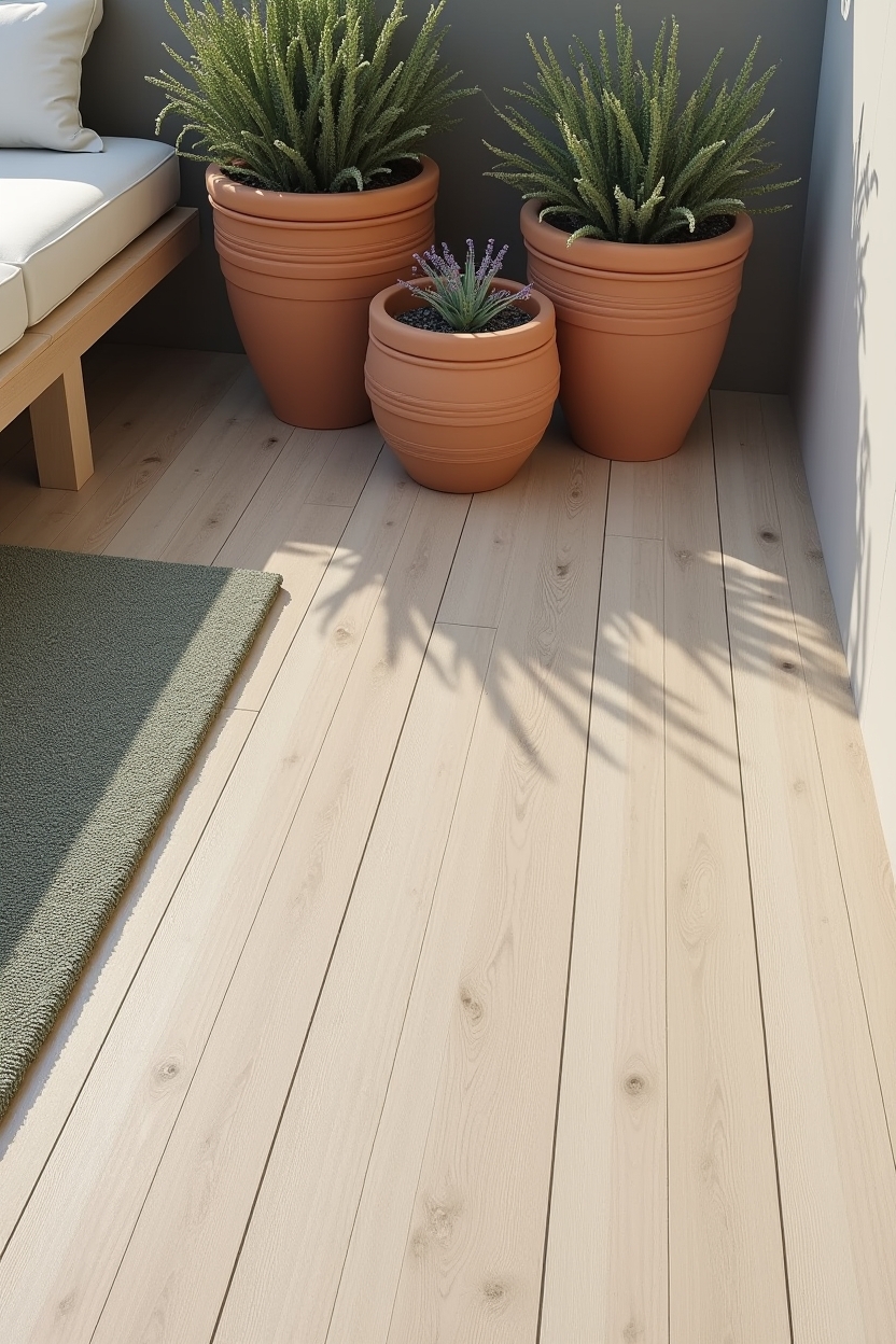 limed-oak-look porcelain plank flooring home decor