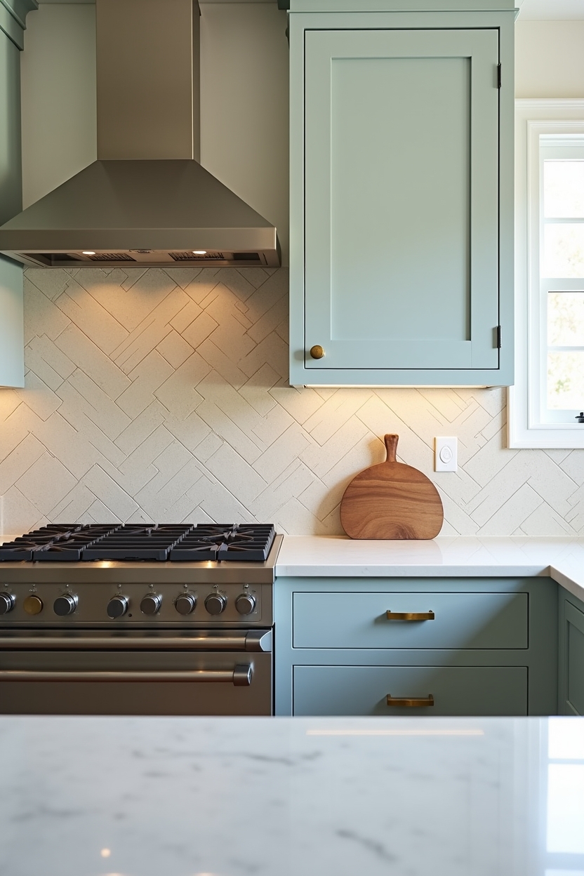 hand-glazed seashell tile backsplash home decor
