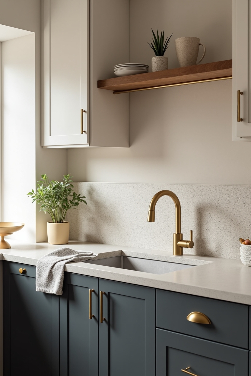 narrow peel-and-stick terrazzo backsplash strip home decor