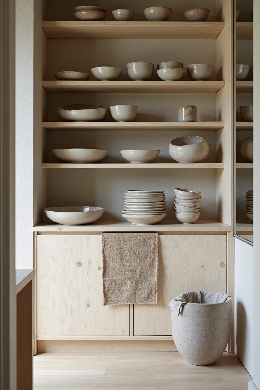 wabi-sabi glazed stoneware display home decor