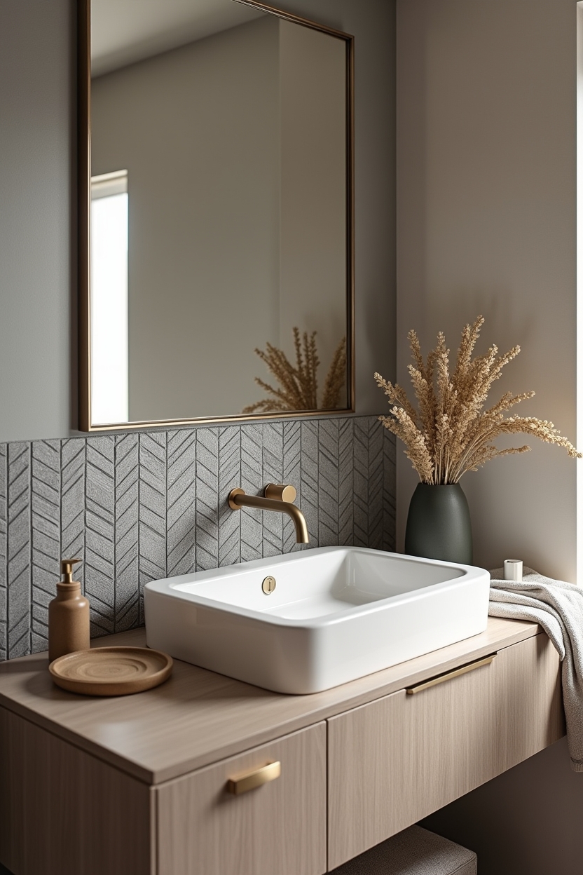 chevron_micro_tile_backsplash home decor