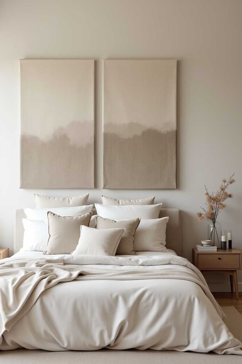 monochrome linen-wrapped gallery home decor