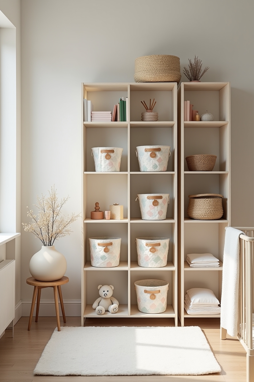 patchwork_textile_bins home decor