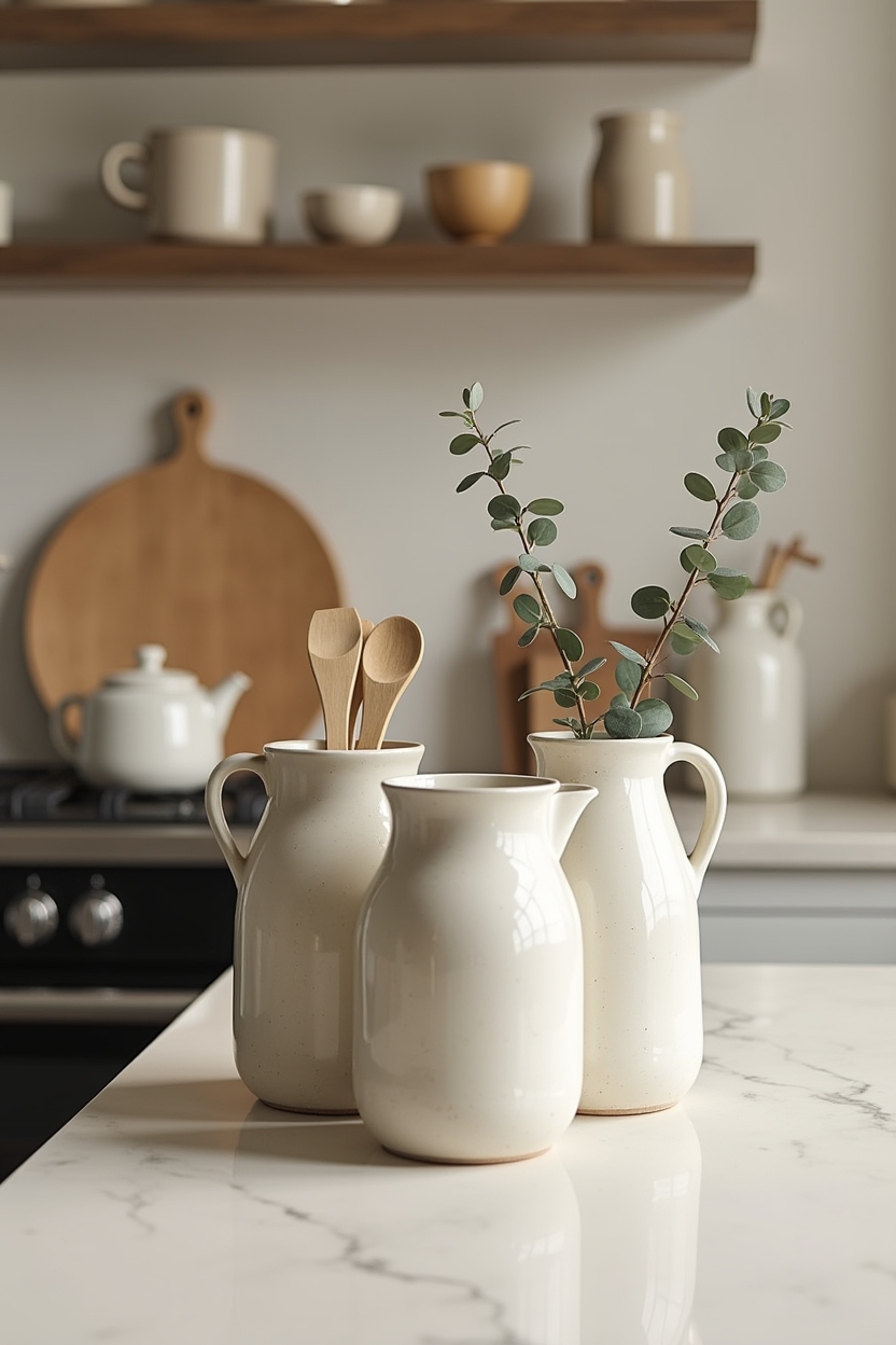 oversized_sand_glazed_ceramic_pitchers_group home decor