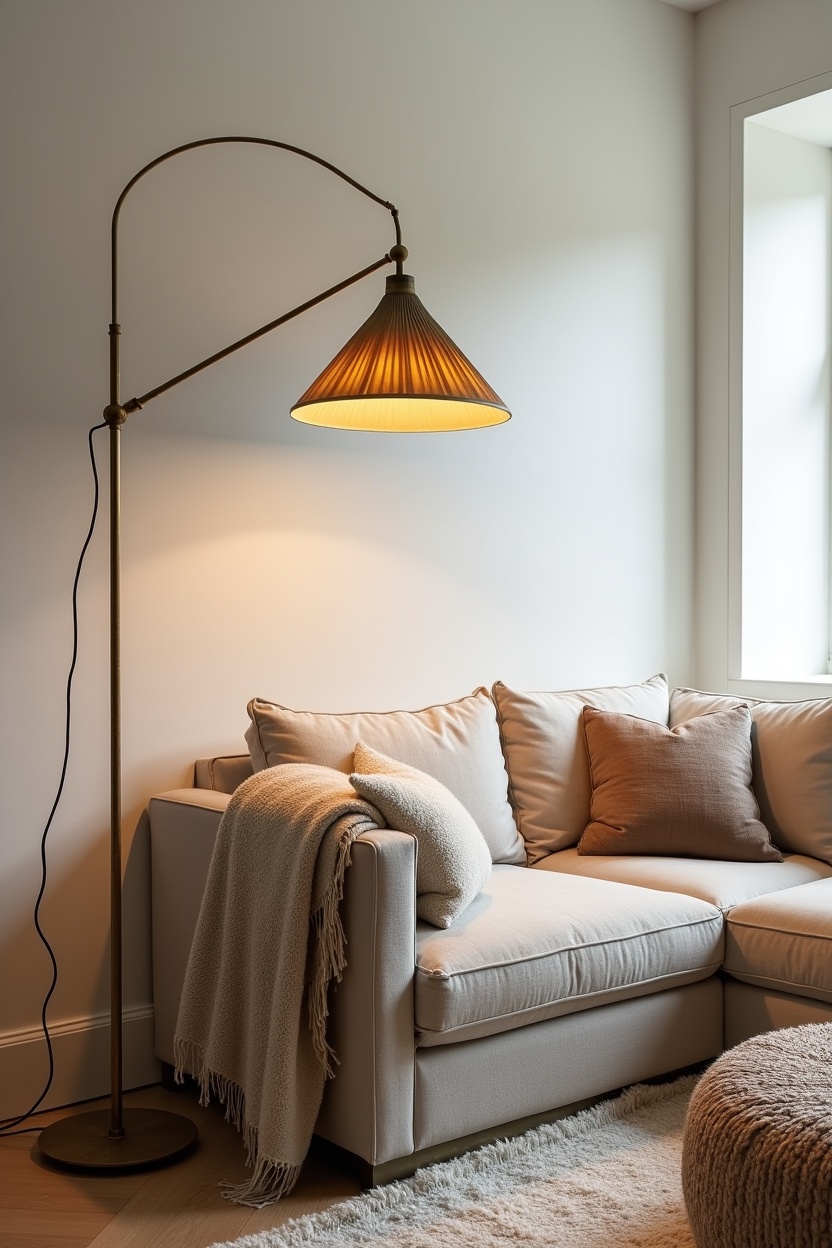 oversized weathered brass floor lamp home decor