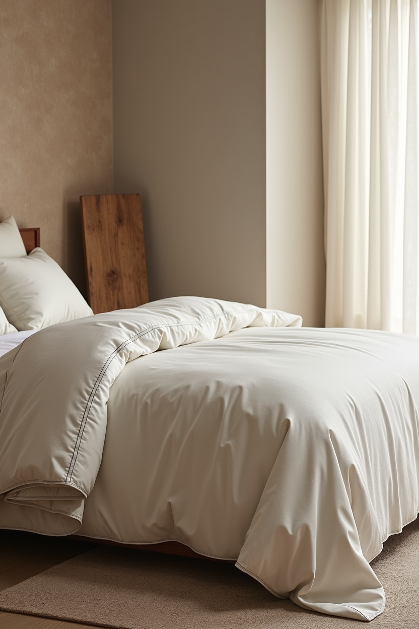 minimal contrast-hem duvet with hidden magnetic closures home decor