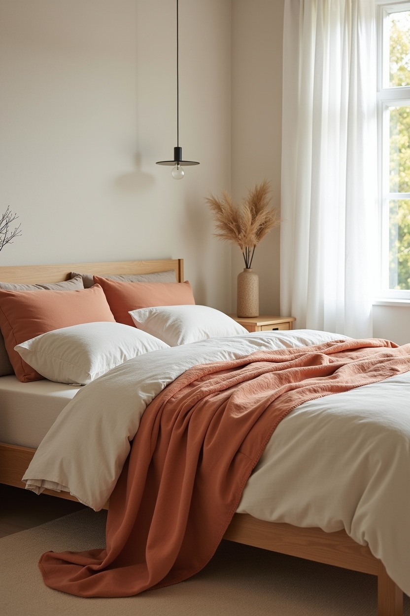 low-profile platform bed with recessed pillow tuck home decor