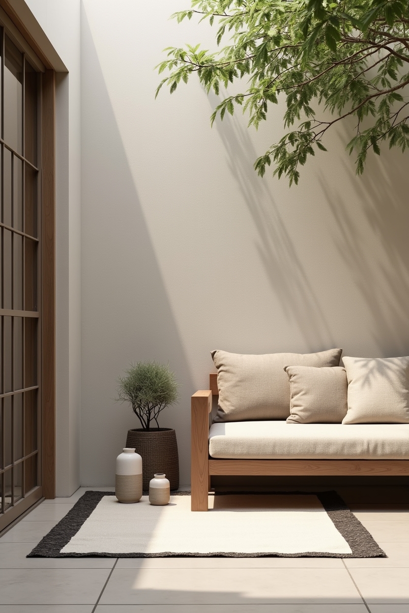 washed-linen tatami outdoor rug home decor