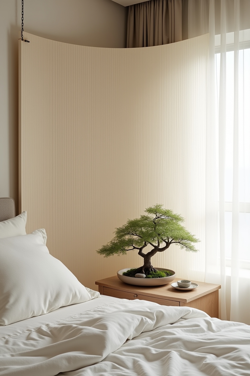 sculptural rice-paper screen home decor