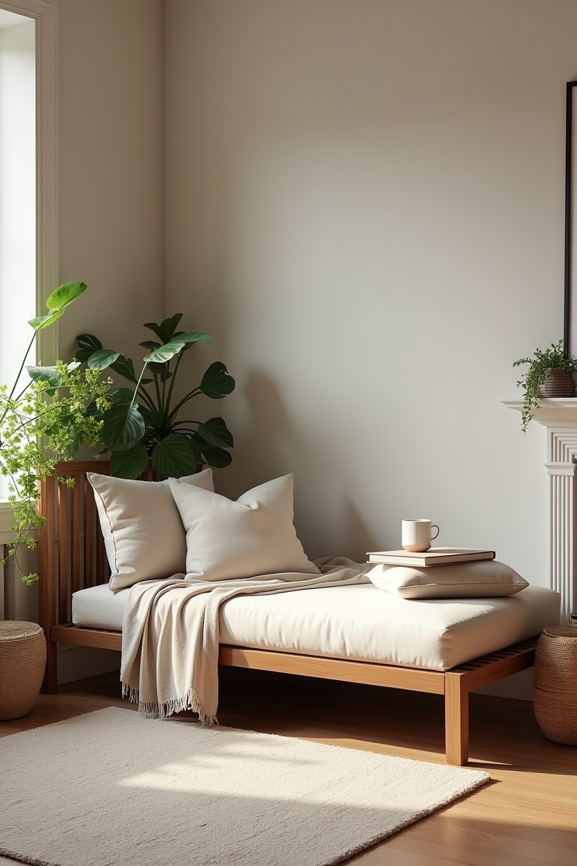 reclaimed teak lounger with integrated planter home decor