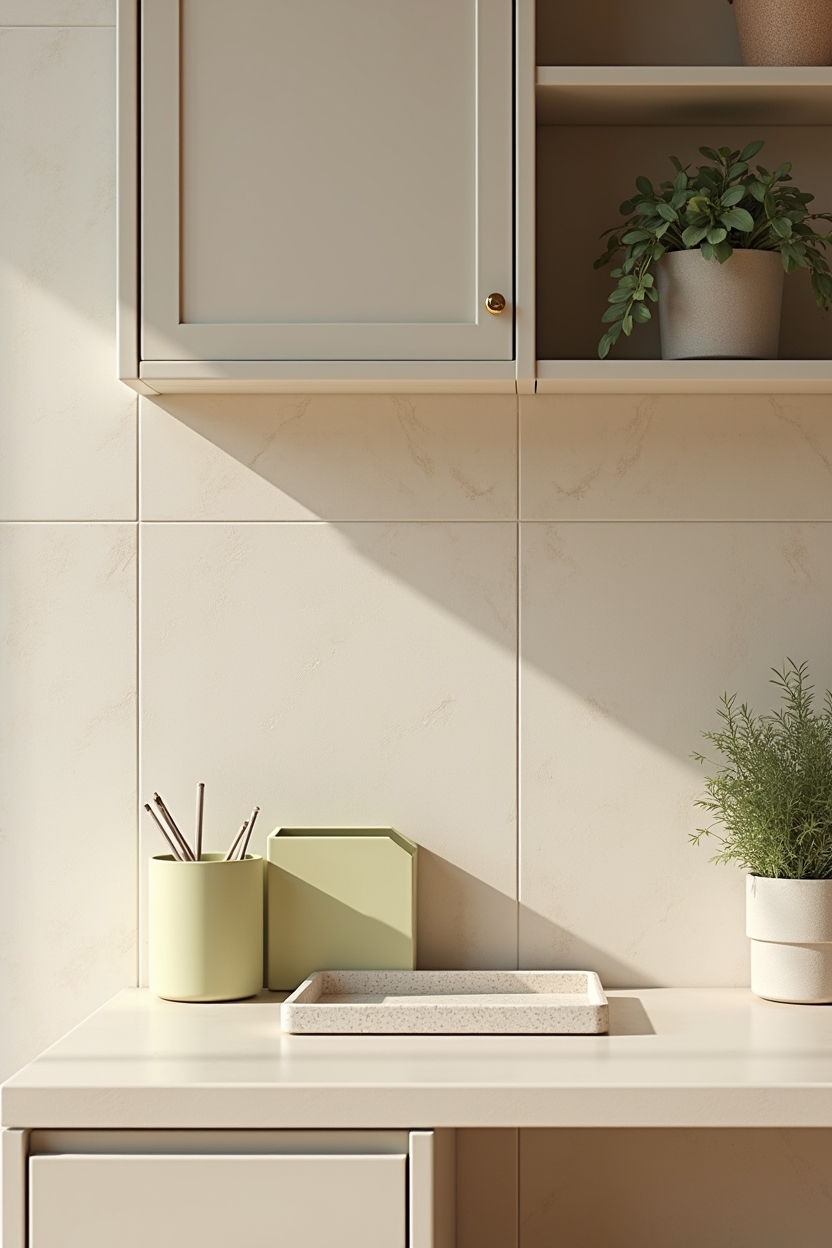 calming office color palette — ceramic tile desktop featuring mottled_cream_ceramic_tile_desktop