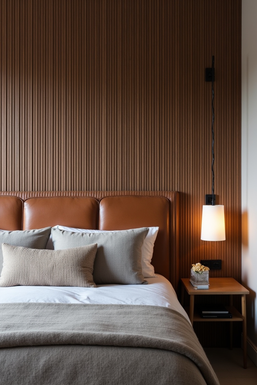 vertical reclaimed oak slat headboard home decor