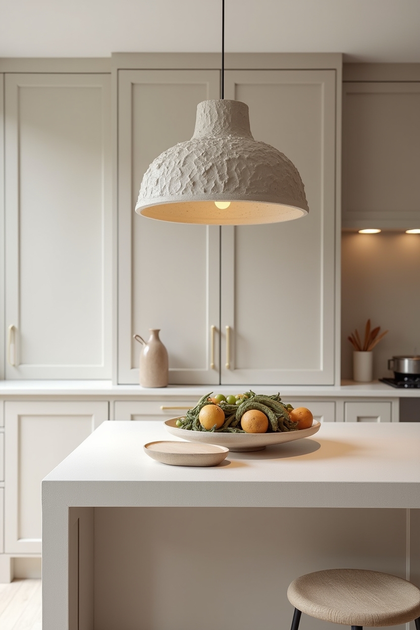 textural_plaster_pendant home decor