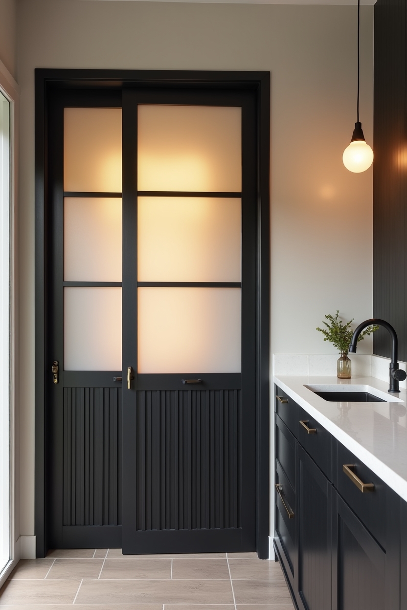 sliding and slatted pantry doors home decor
