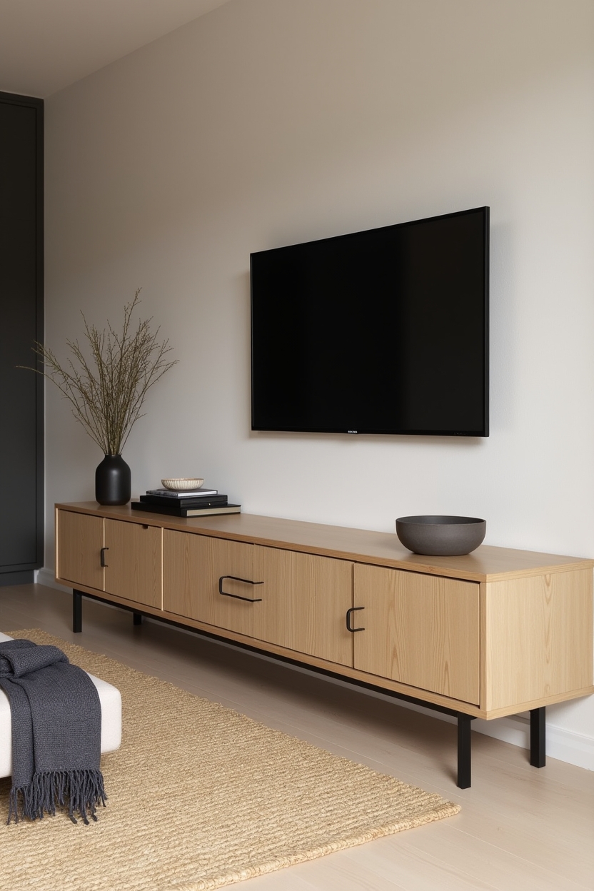 low_oak_media_console home decor