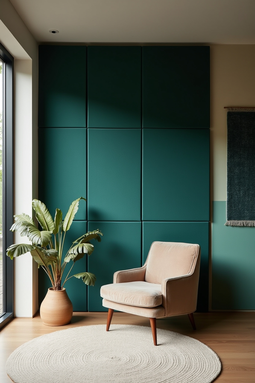 floor-to-ceiling_velvet_acoustic_panels_in_ombré home decor