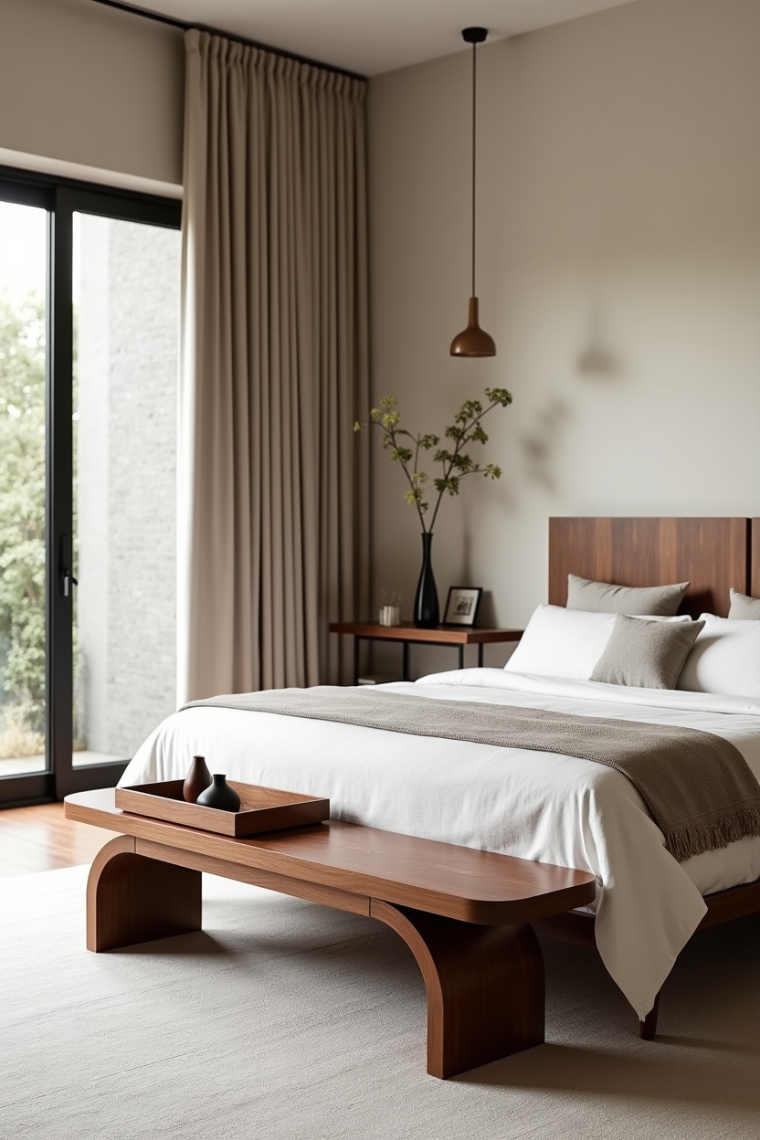 sculptural_wood_bench home decor