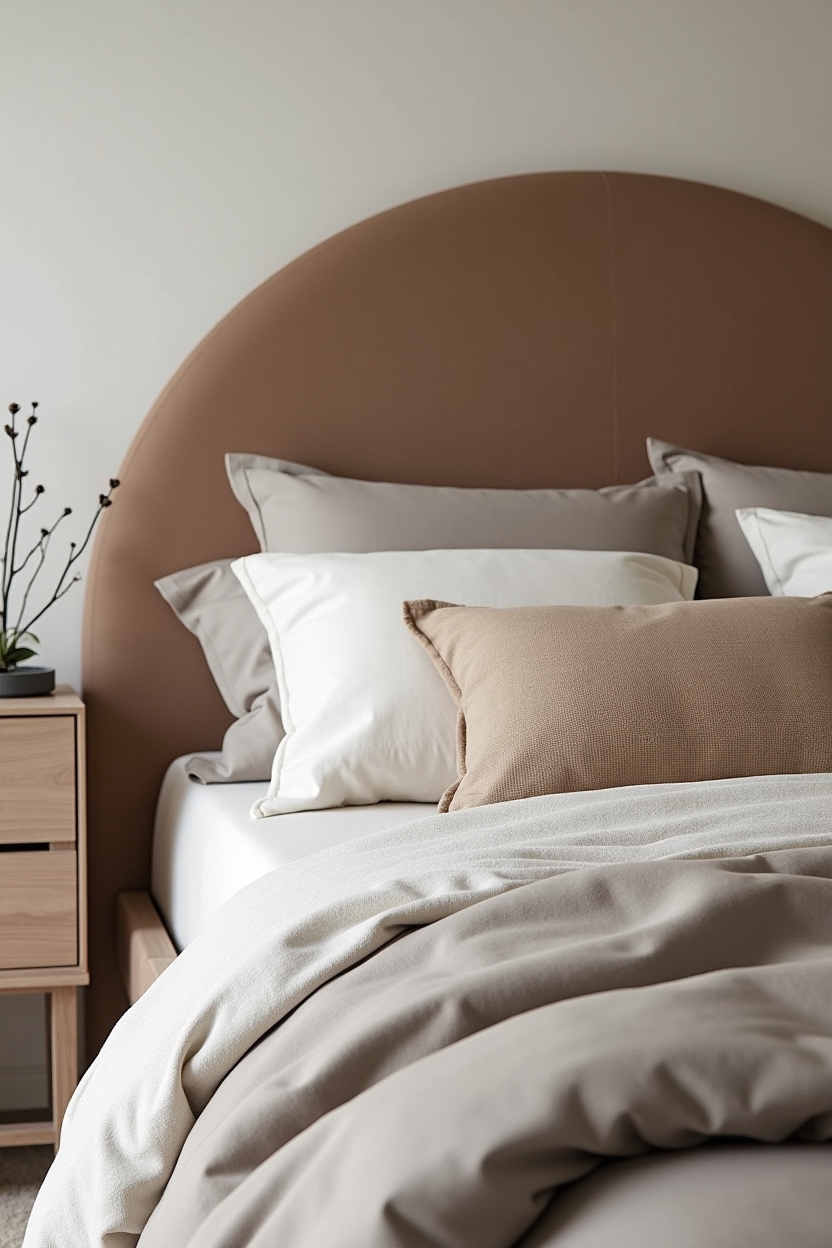 tonal crescent velvet headboard home decor