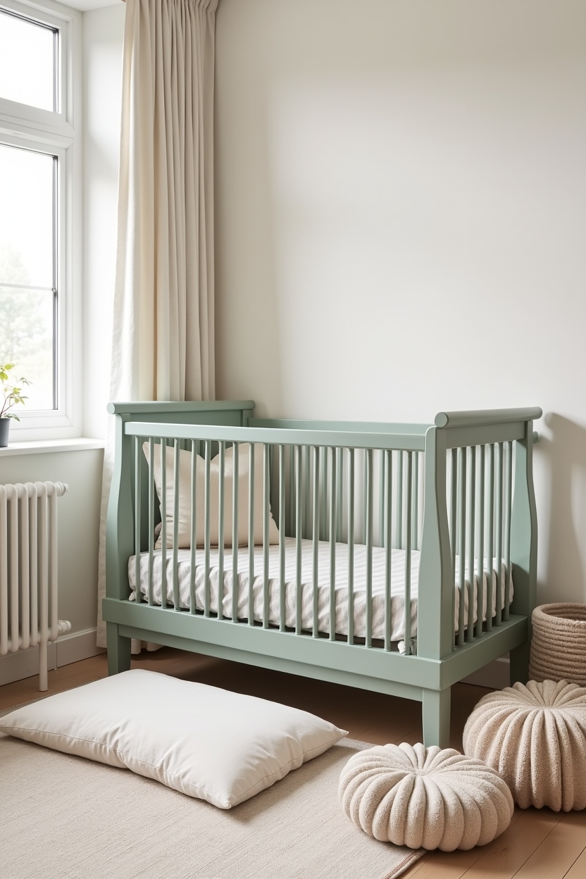 thrifted mid-century crib makeover home decor