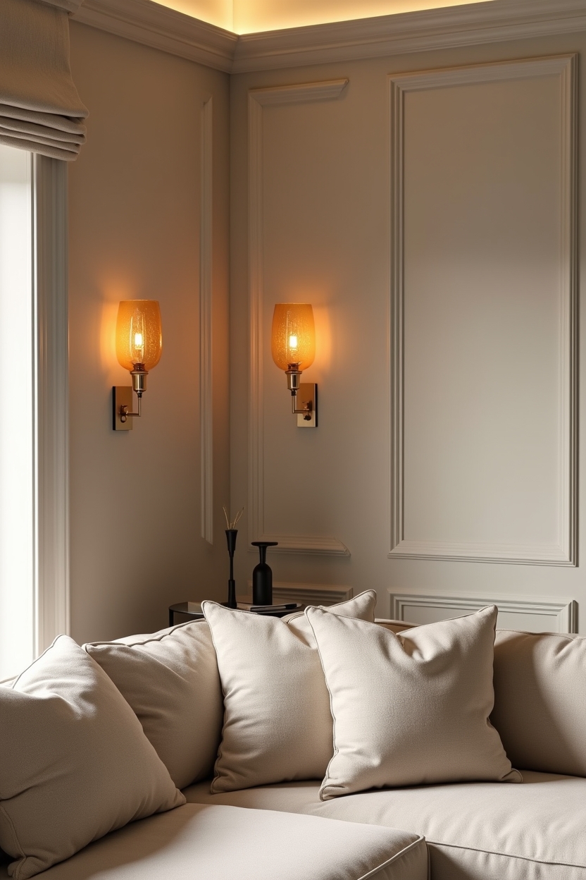 amber blown-glass sconces home decor