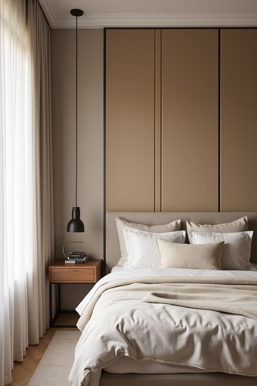 bouclé_wrapped_floating_acoustic_panels home decor