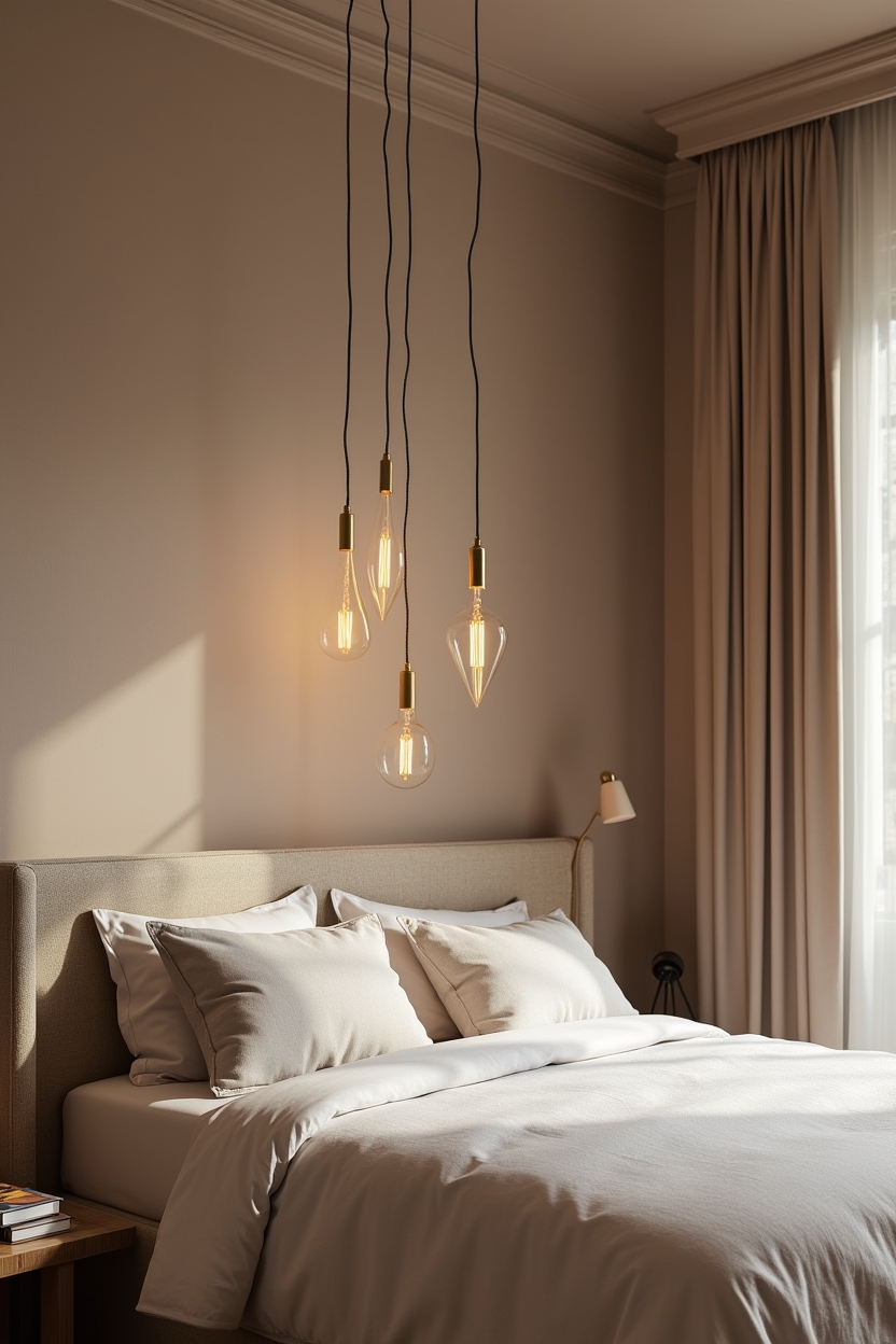 low-profile_satin_brass_pendant_cluster home decor