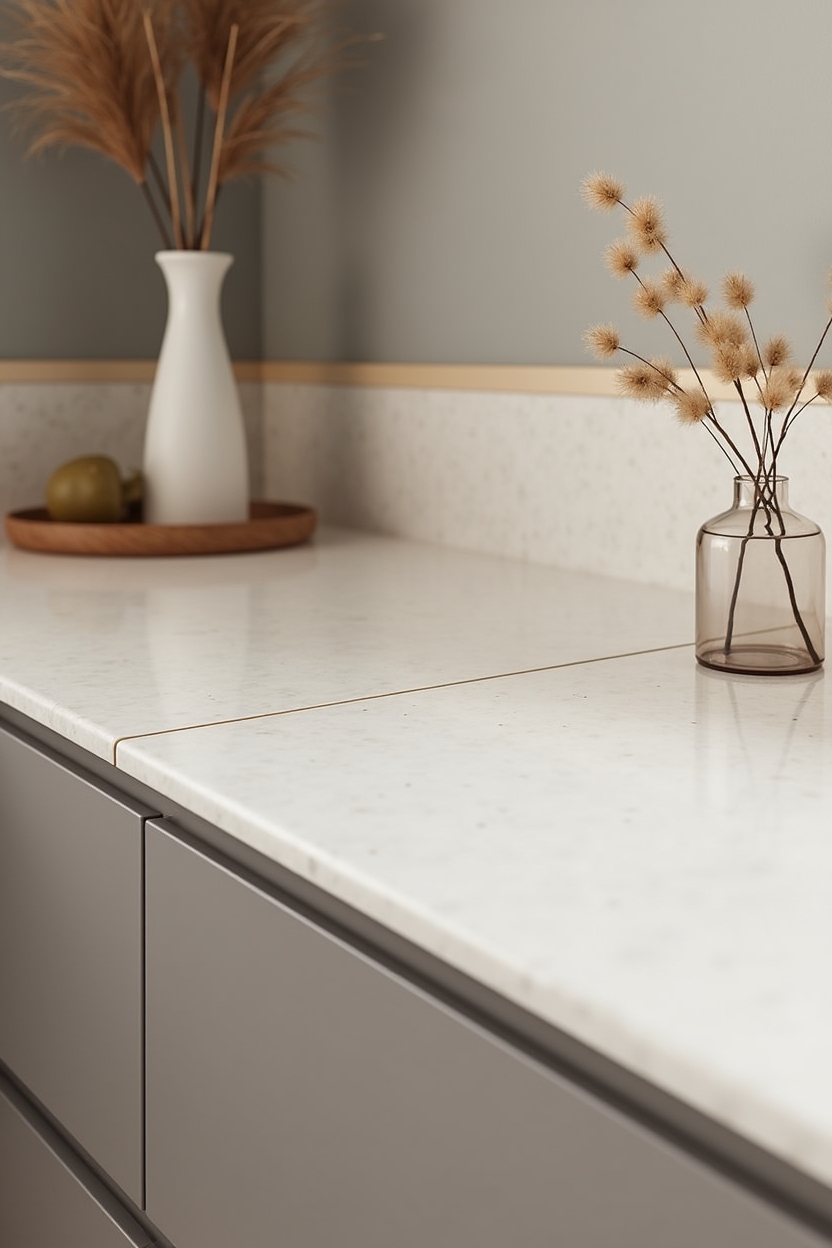 narrow mica-infused quartz accent backsplash strip home decor