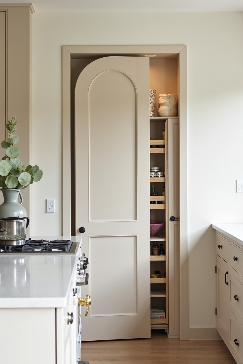 curved coastal arch pantry door home decor