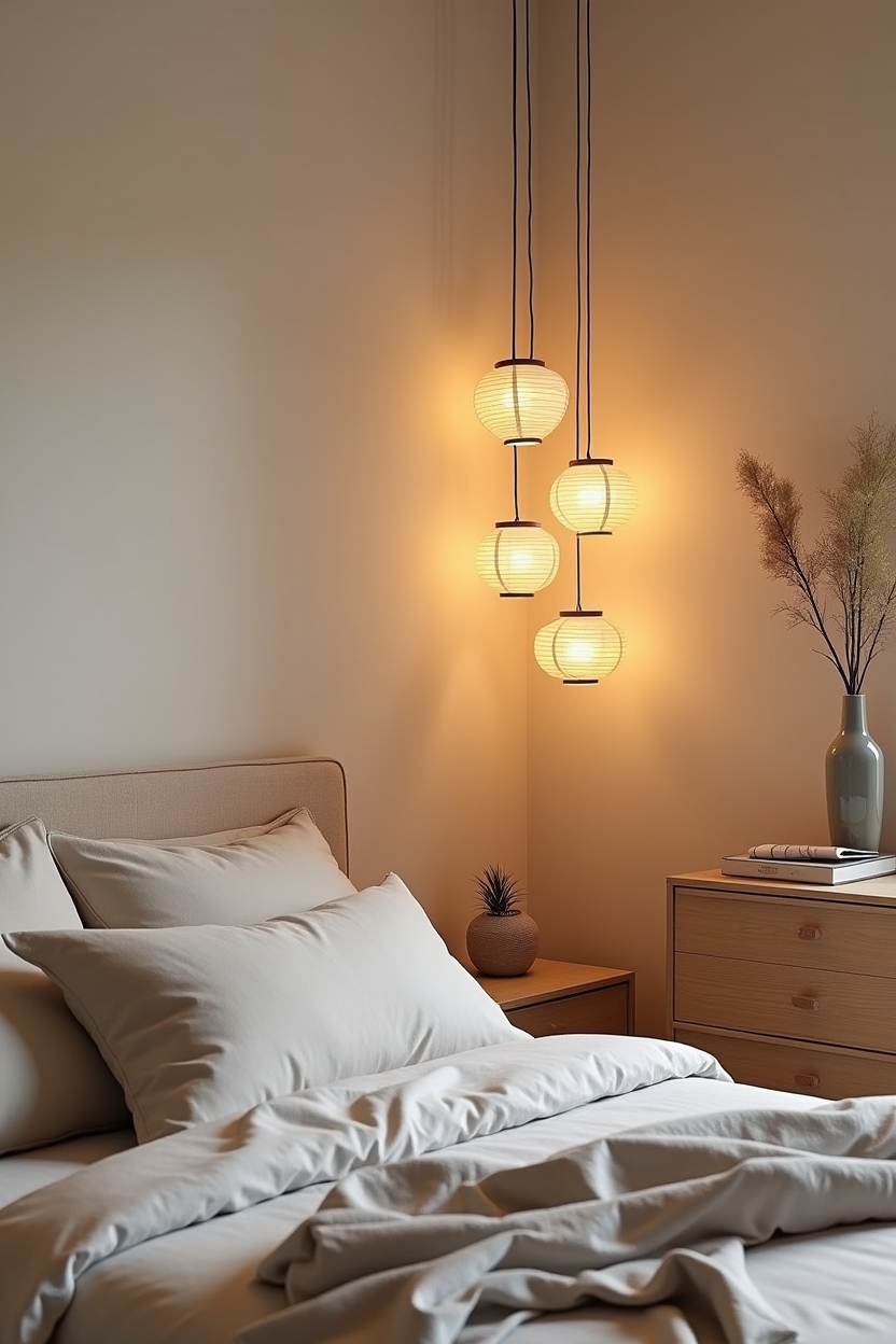 clustered_miniature_paper_lanterns home decor