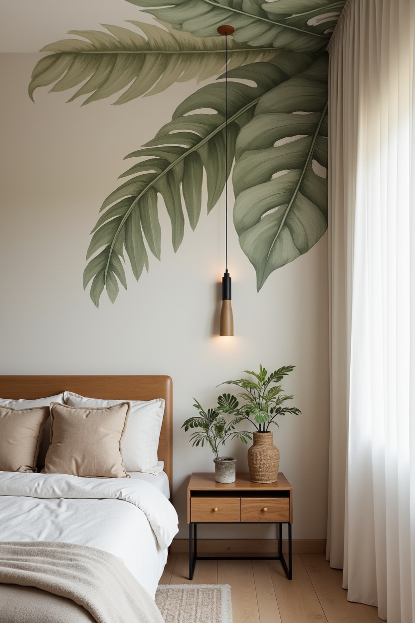 overscale botanical ceiling mural home decor