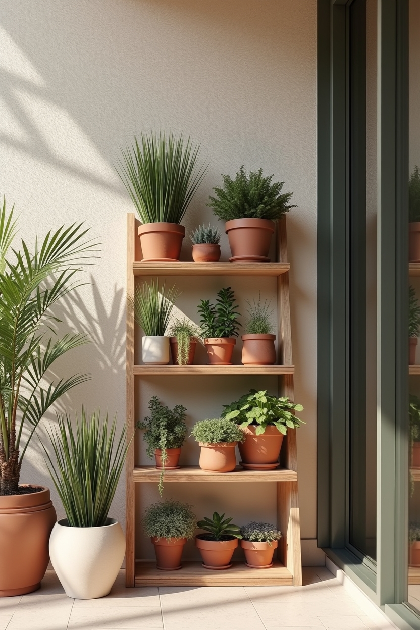 tiered weatherproof mini garden shelf home decor