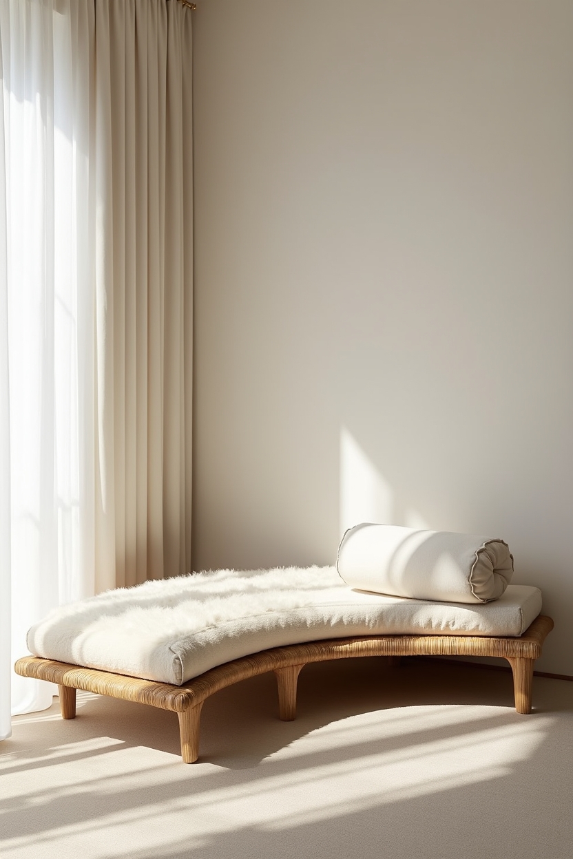 curved bamboo daybed home decor